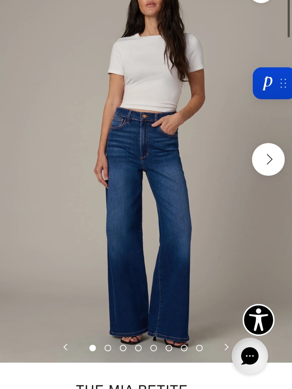 Joe's Jeans Dark Blue Wide-Leg High-Rise Jeans